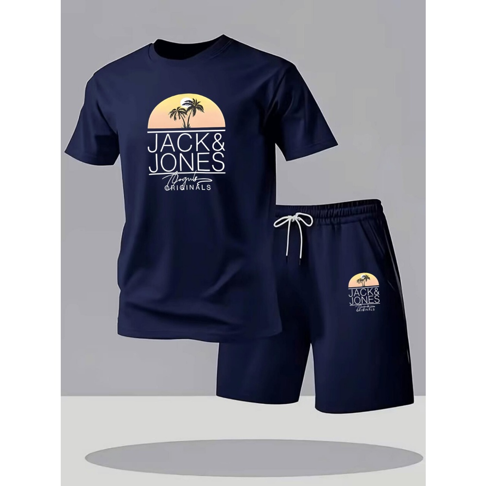 Home Gym Full Body - Men's Fitness T-Shirts Sets Breathable Quick